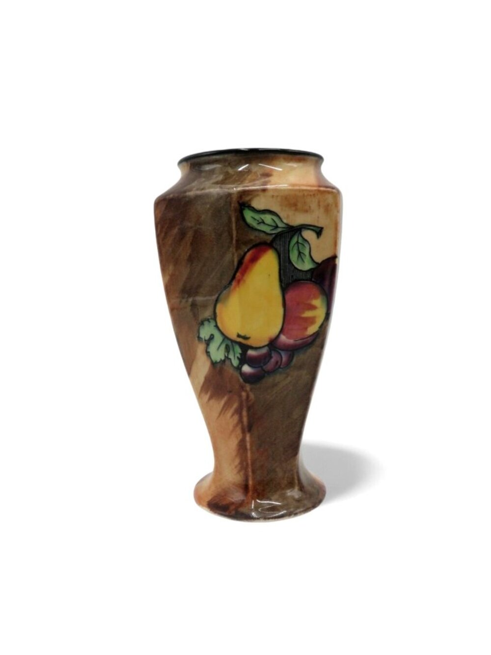 Vintage H&K Tunstall Luscious Hand Painted Ceramic Fruit Vase England 6.5"